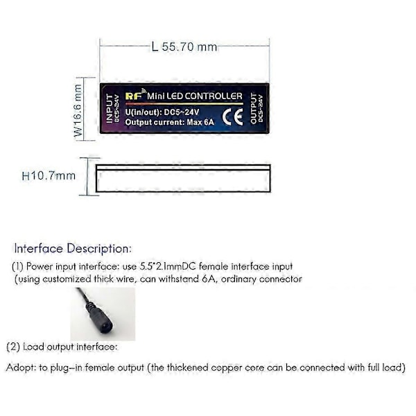 LED Controller Mini Trådløs RF 17-Tasters Fjernbetjening Konstant Tryk To-Farvet Lys RGB+CCT LED Strip Controller