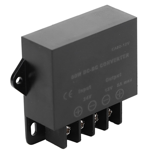 Bilelektrisk omformer 5A 24V til 12V DC til DC elektrisk strømtransformatoradapter for kjøretøy