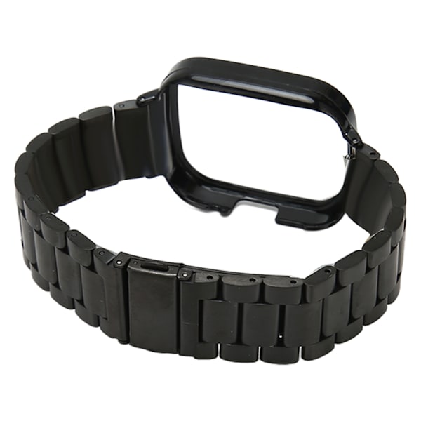 Watch Case Band 2 i 1 Justerat watch i rostfritt stål för Redmi Watch 3 Black
