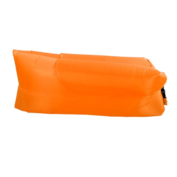 Oppblåsbar solseng luft sofa bærbar sammenleggbar komfortabel oppblåsbar sofa med oppbevaringspose for utendørs camping oransje