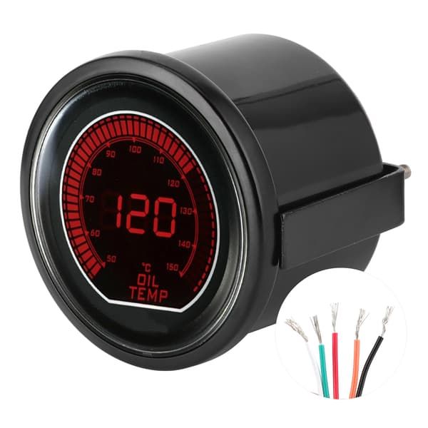 Olietermometer 52mm/2in til EVO Series Universalmåler Blå Rød LED-lys til 12V Benzinbiler