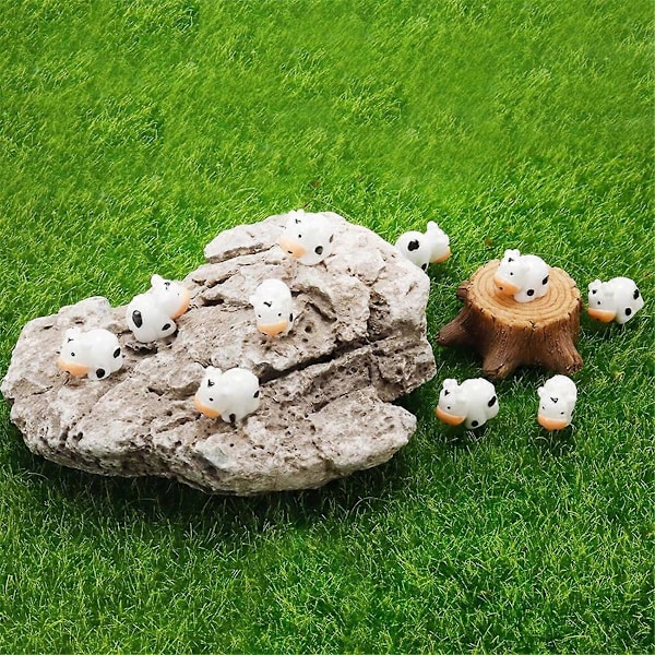 Mini lehmäpatsas, hartsi, lehmä, miniatyyri, eläinpatsas, tee-se-itse-askartelu