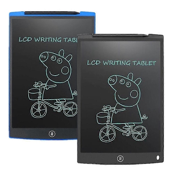 12 Tuuman elektroninen digitaalinen LCD-kirjoitustaulu piirustustaulu grafiikka lapsille lahjaksi Zzs -GSL musta