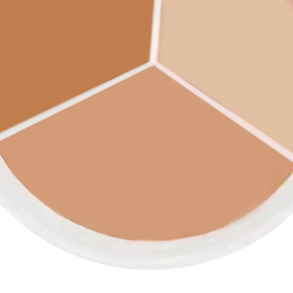 Ansigtsconcealer Trefarvet Pletter Dækcreme til Dækning af Ansigtspletter Mærker Mørke Rande under Øjnene