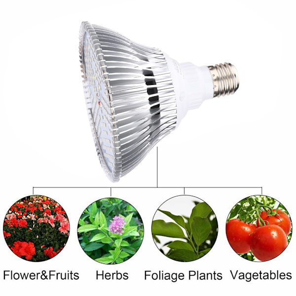 Täyden spektrin 150LED 100W E27 kasvikasvatuslamppu kasvihuonekasveille kukkien kasvuun 85-265V