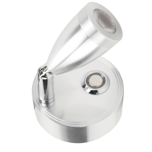 RV-læselampe LED-indendørs sengelampe båd yacht 3 justerbar lysfarve touch-lampe DC10 til 30V sølv