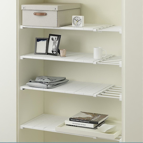Expanderbar DIY garderobsstång och garderobsavdelare 38-55cm VIT