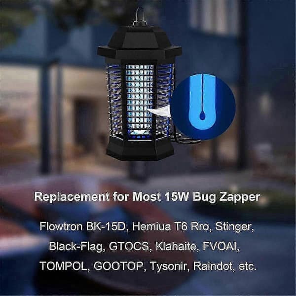 15W U-shaped Insect Attractant Lamp Replacement Bulb, 7.5-inch Bug Zapper Bulb for Outdoor and Indoor Use