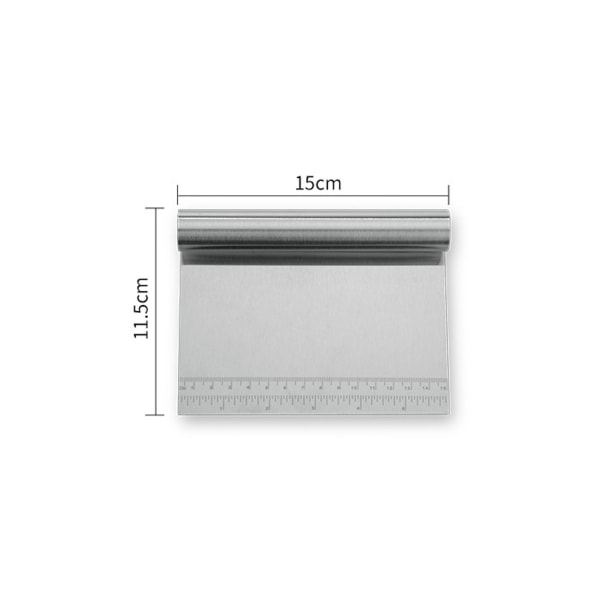 Justerbar tykkelse kjevle med skala matte deigskrape 430 rustfritt stål matlagingsverktøy bakeutstyr