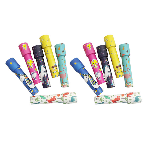Fargerikt retro klassisk roterbart kaleidoskopleketøy for barn (12 STK)