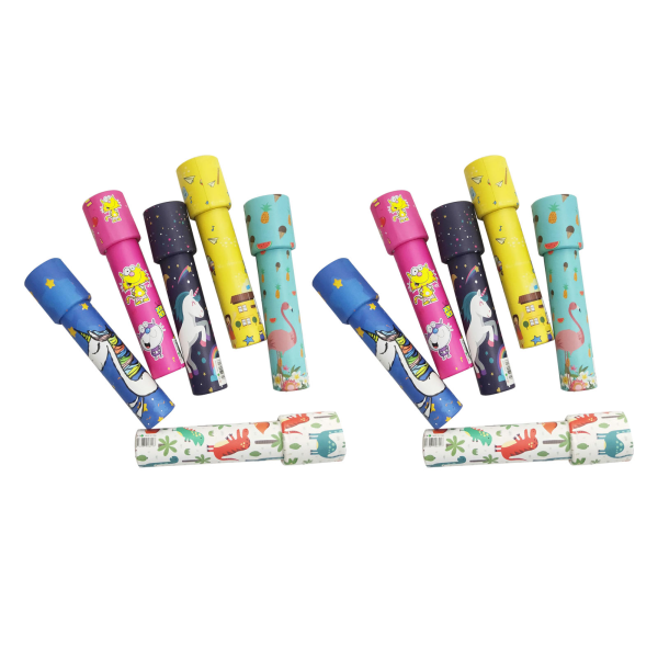 Farverigt retro klassisk roterbart kalejdoskoplegetøj til børn (12 STK)