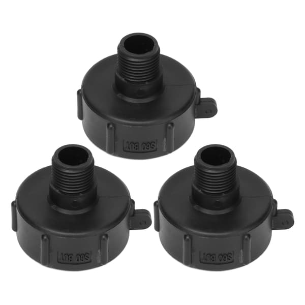 3 stk. IBC-tankforbindelse G3/4 gevind ABS plast afløbsadapter udskiftningsventilfitting S60 BUT