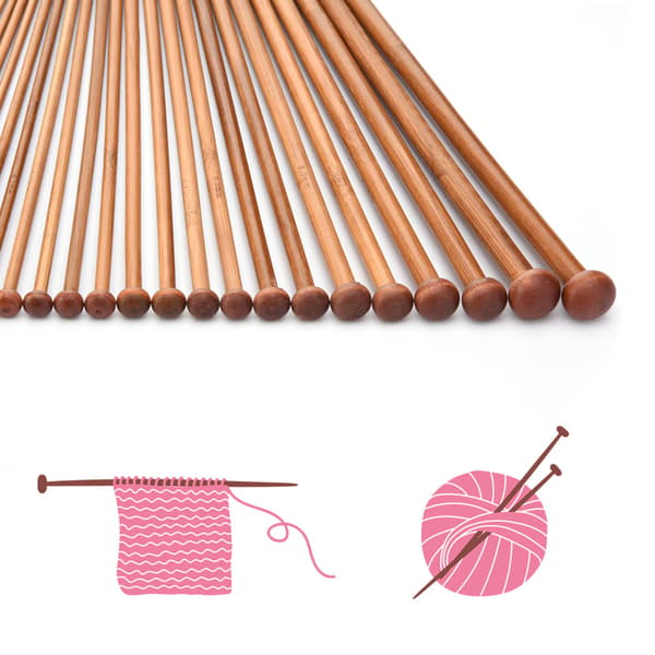 36 st Stickor, Enkelspetsade Karboniserade Stickor Spetsskydd DIY Handgjorda