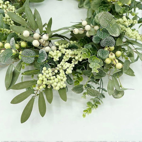 Eucalyptus & Berry Dørkrans - Forårs-/Sommerdekoration til Hjem & Bryllupper_SZXM