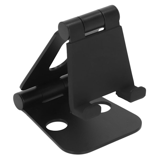 Fällbar och bärbar svart dubbel L-formad ergonomisk design bordsstativ för telefon för utomhusbibliotek