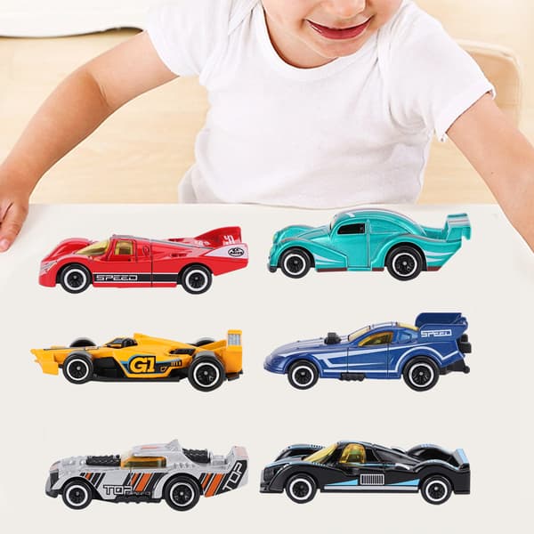 6 stk. 1:64 Ingeniør Bilmodel Legering Simulation Køretøj Bilmodel Børn Legetøj F Style