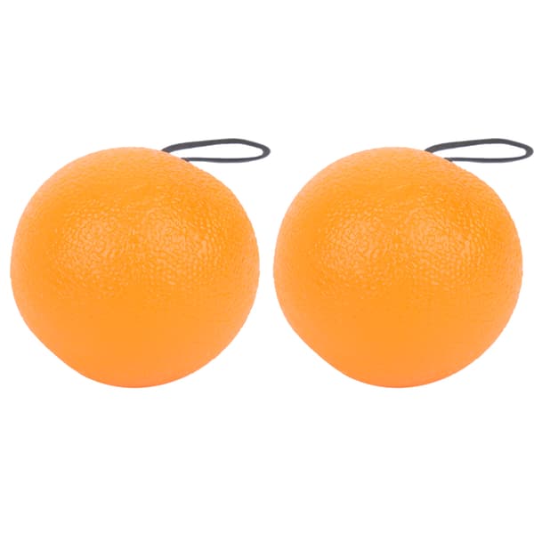 2 st Silikon Handgrepp Bollar för att Reducera Tryck Handledsövning Massage Återhämtningsverktyg Orange 20 Grader