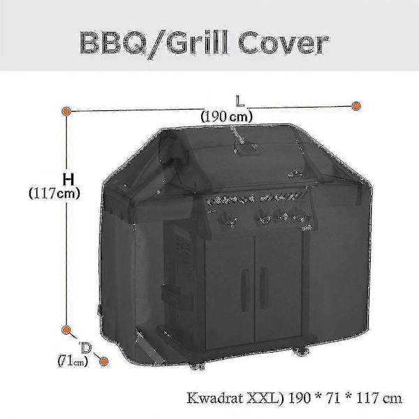 Vattentätt Grillöverdrag Aespa - 5 Storlekar Tillgängliga 170*61*117cm