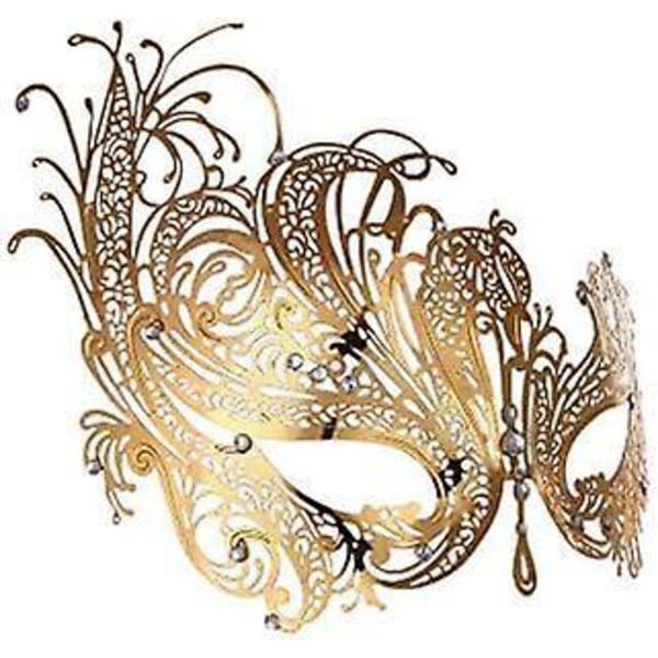 Glimrende Rhinestone Maskeradermasker for Kvinner - 2-pakning