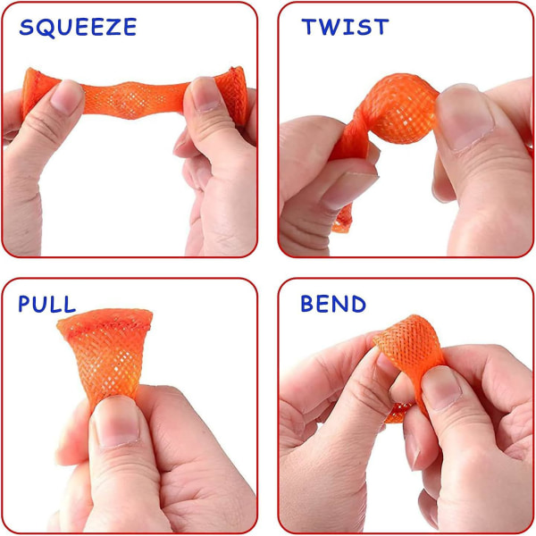 16 kpl Sensoriset mesh - fidget toys ahdistuksen lievitykseen ja stressin vähentämiseen