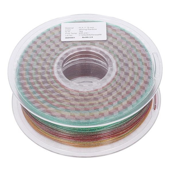 3D-skrivarfilament 1,75 mm Multi Colour Silk PLA-filamentbunt Hög transparens God seghet Påfyllningsfilament