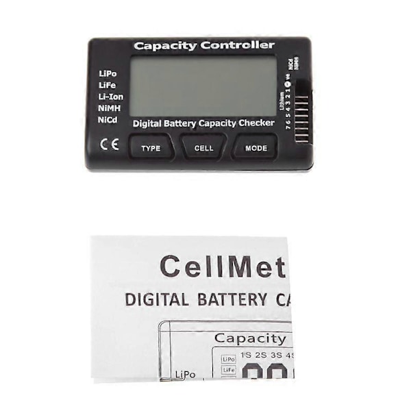 Digital Batterikapasitetssjekker Tester for Lipo Life Li-ION Nicd NimH