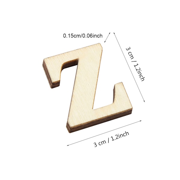 Självhäftande siffror och bokstäver i trä för DIY-konst, hantverk och dekoration, present till barn (bokstäver A-Ö)