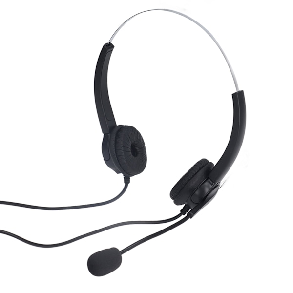 Kontorheadset Justerbar Stabil Kablet Call Center Hodetelefon med Støyreduksjonsmikrofon for Kontordatamaskin