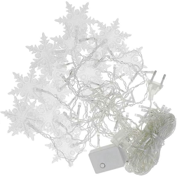 Rideau Lumineux Flocon de Neige, 3.5M Ljusslingor 96 LED 8 Ljuslägen, Fönsterdekoration, Jul, Bröllop, Födelsedag, Hem, Uteplats