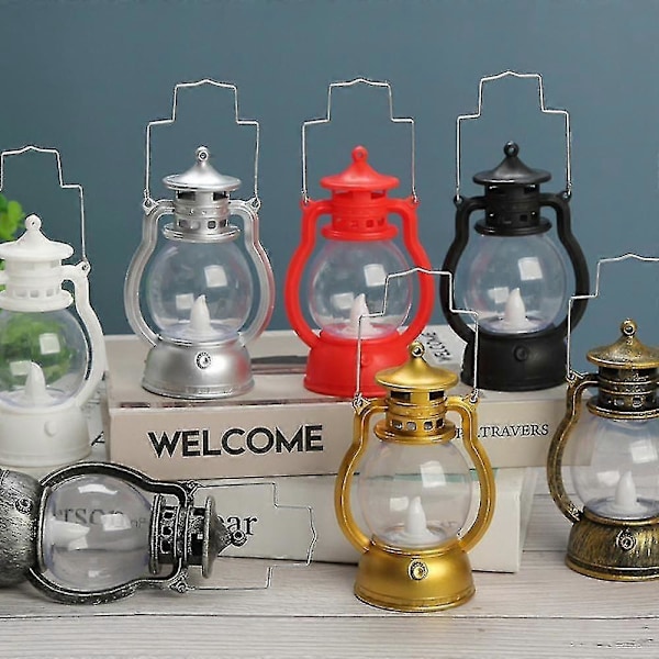 Mini Lyktor 2-pack LED Små Lyktor Inomhuslyktor Dekorativa Utomhus Hängande Lykta Dekorativ Brons Guld Brons Silver