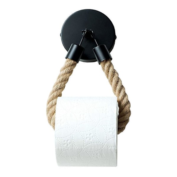 Toiletpapirholder, toiletpapirholder med telefonhylde, vægmontering uden boring til badeværelse (Linned) ét stykke, Fontainebleau