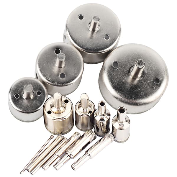 14 stk./sæt 3-70 mm diamantbelagt hulsav borebit til glas marmorfliser