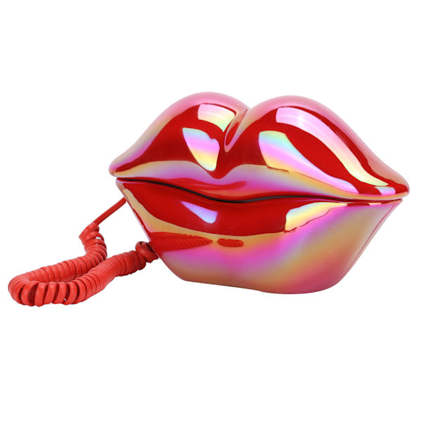 Galvaniserad Fashionable Funny Lip Telefon WX‑3016 Nummer Lagring US/UK Kablage Galvaniserad Röd