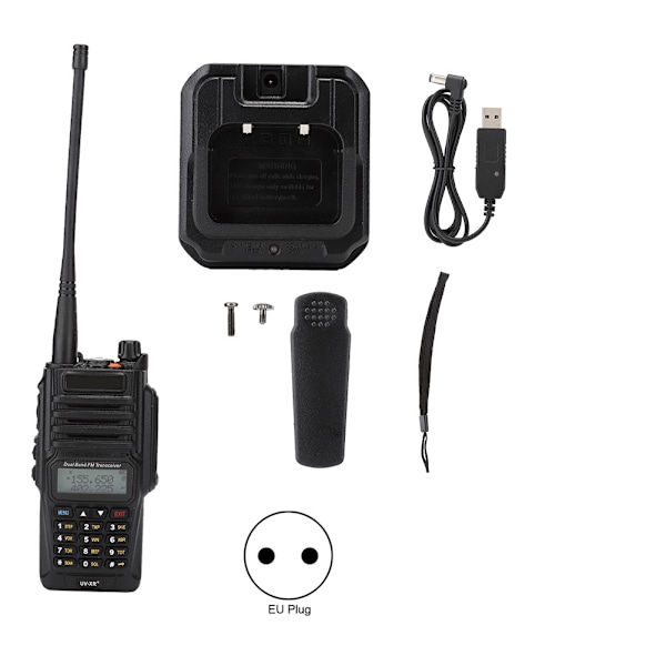 For Baofeng UV XR PLUS Walkie Talkie USB-opladningskabel 7,4V / 1800mAh litiumbatteri 100-240V (EU-stik)