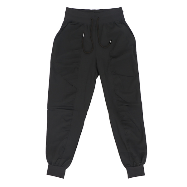 Löparbyxor i polyester med dragsko, snabbtorkande, andningsbara träningsbyxor, olivgrön, S
