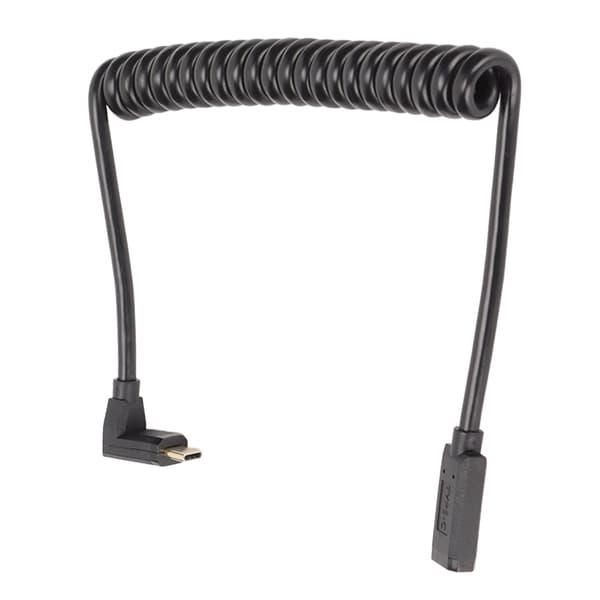 USB C-kabel USB C hunn til USB C hann 4K 60hz 3A hurtiglading 10Gbps 1,2m spiraldesign USB C strømkabel hunnhode til hann rett bøy