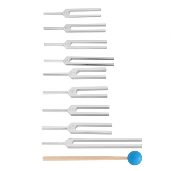 9 stk 174/ 285/ 396/ 417/ 528/ 639/ 741/ 852/ 963HZ stemmegaffel lydhealende terapiværktøjssæt