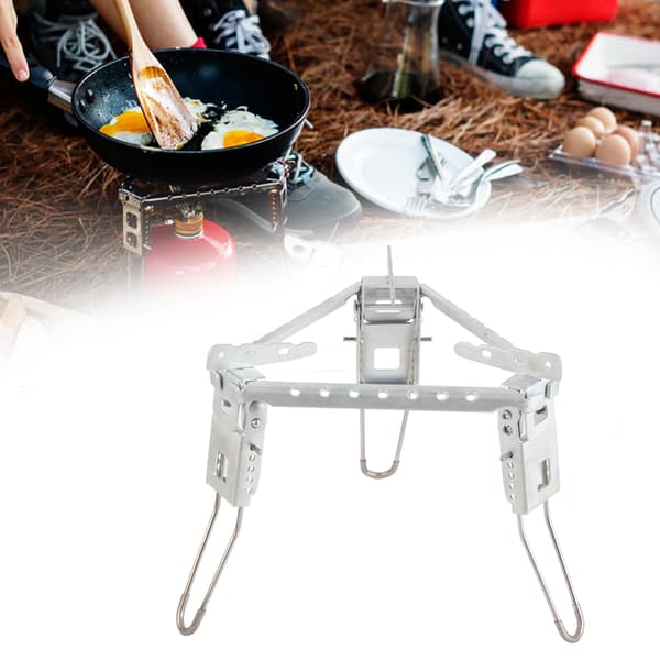 Fällbart Gasspisställ, Potthållare, Stativ, Bränsle Grill Tripod, Utomhus Fällbart Campingtillbehör