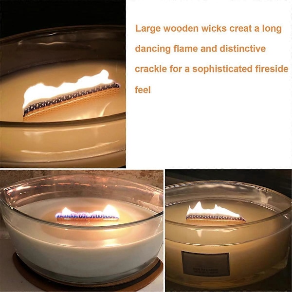 12 stk. 7x6 cm Vedkubelysestaker i tre for DIY-lys