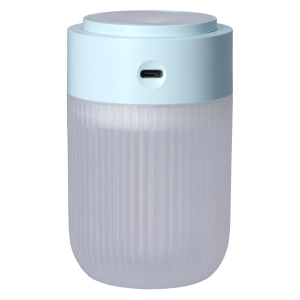 Kaldtåke luftfukter Mini Bærbar 250 ml USB Ultra Stille Diffuser med Fargerikt Nattlys Blå