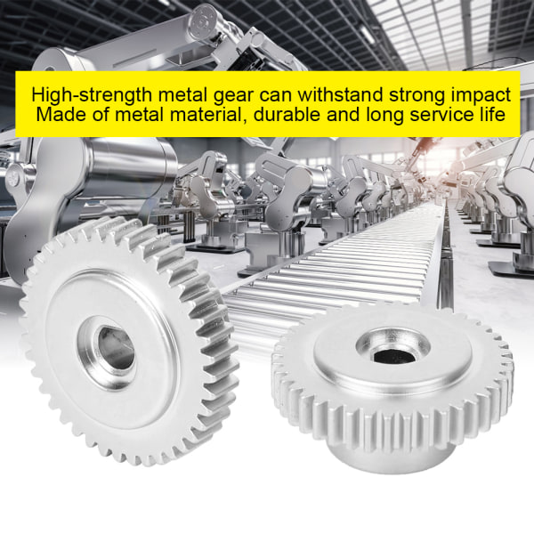 2 stk D-hullsutstyr høystyrke metall 40 tenner industrielle robotdeler 6 mm senterhull