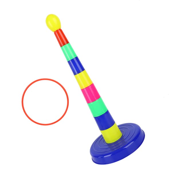 1 Set Pelare 8 Set Ringar Ringkast Spel Leksaker Förälder Barn Inomhus Interaktivt Spel (Ringkast)