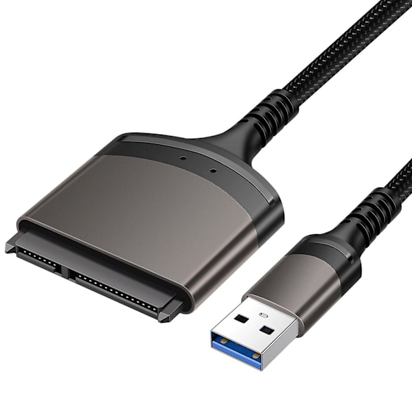 USB 3.0 till SATA-adapter för 2,5-tums SATA III hårddisk/SSD/HDD - Grå