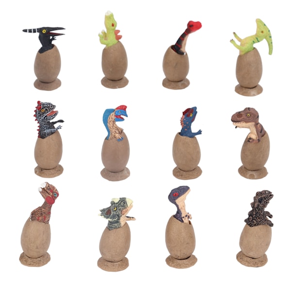 Dinosaurieägg Leksaker 12 Sorter Livsliknande Simulering Design Utbildande Kläckande Dinosaurie Leksaksmodell för Över 3 År Gamla