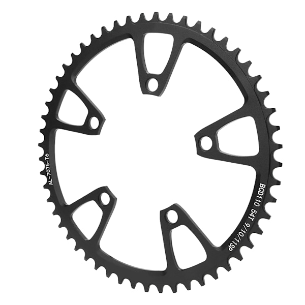 110BCD Aluminium Alloy Svart Sykkel Positiv Negativ Tenner Plate Enkelt Disk Fjellsykkel Verktøy Tilbehør 54T