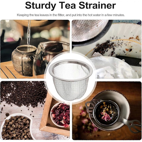Tekande Si Udskiftning: 8 stk. Tekande Sier Indsatser Te Infuser Løse Te Sier til Te Kaffe Maskine 6,5*4,5 cm