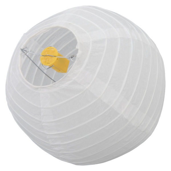 Vit papperslykta handgjord 20 cm DIY rund form hängande papperslykta för bröllopsdekoration