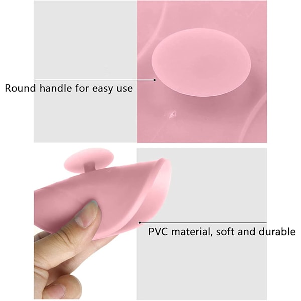 Silikonavloppspropp för kök, badrum, tvättstuga - Förhindrar läckage - Rosa (2-pack)