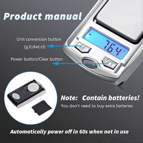 Mini Portabel Gramvåg 200g/0.01g Mini Digital Fickvåg Bilnyckelform Elektronisk Våg med