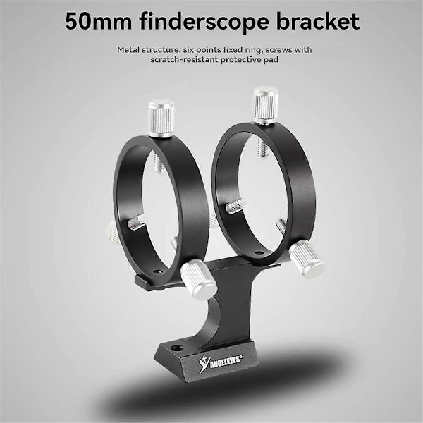 Angeleyes Justerbart Finderscope Beslag 50mm Dobbelt Ring Rød
